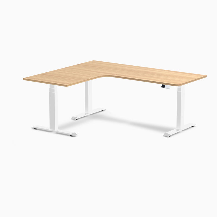 Desky L-Shape Melamine Sit Stand Desk