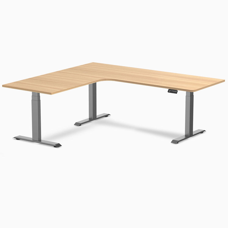 Desky L-Shape Melamine Sit Stand Desk