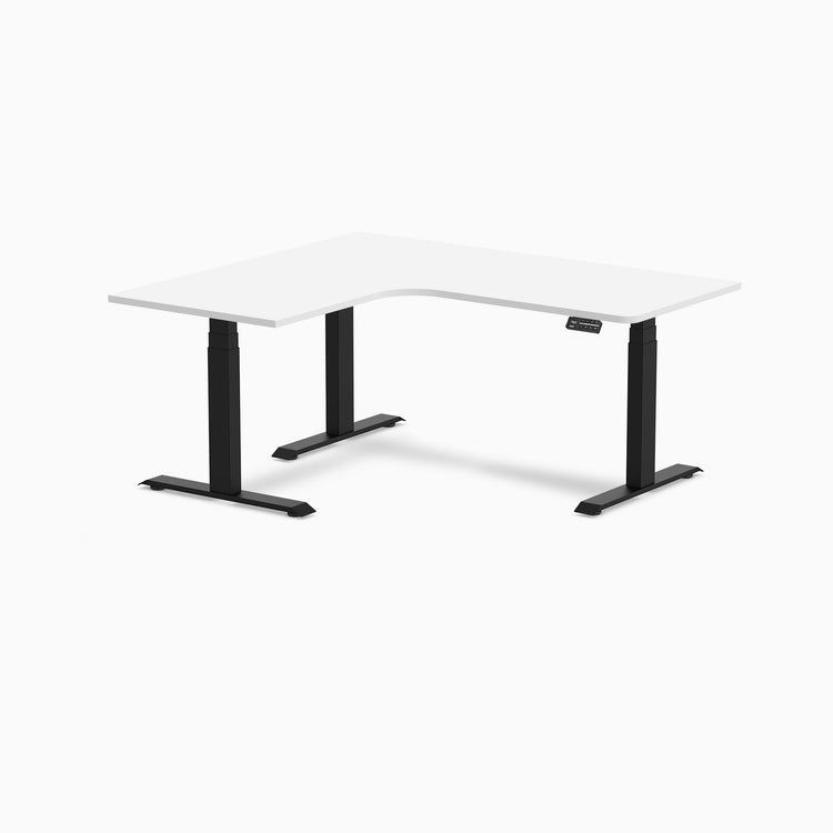 Desky L-Shape Melamine Sit Stand Desk