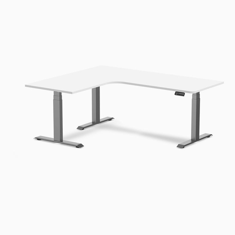 Desky L-Shape Melamine Sit Stand Desk