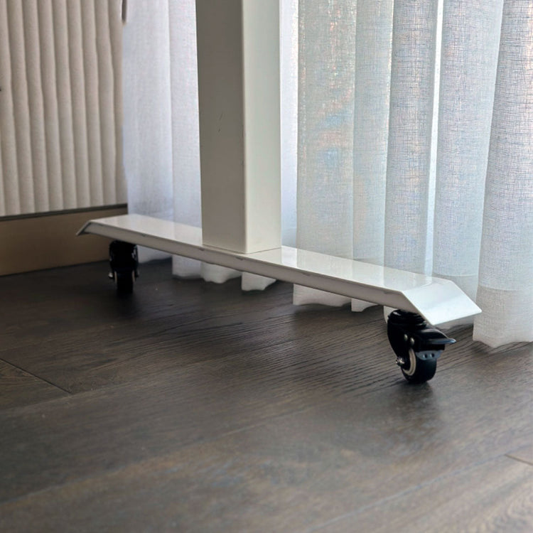 Desky lockable casters on desk legs