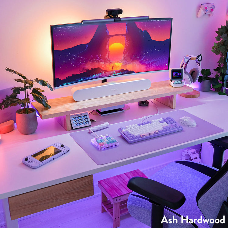 Desky Monitor Stand White Ash -Desky®