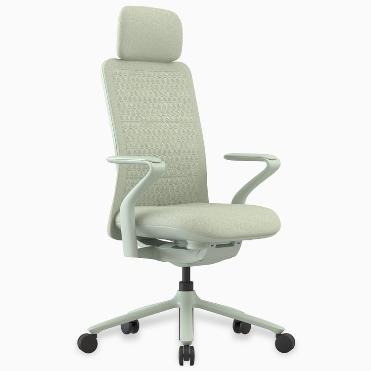 Pro Mesh Green Chair Desky with headrest