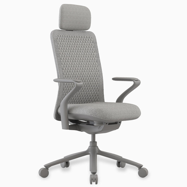 Pro Mesh Grey Chair Desky with headrest