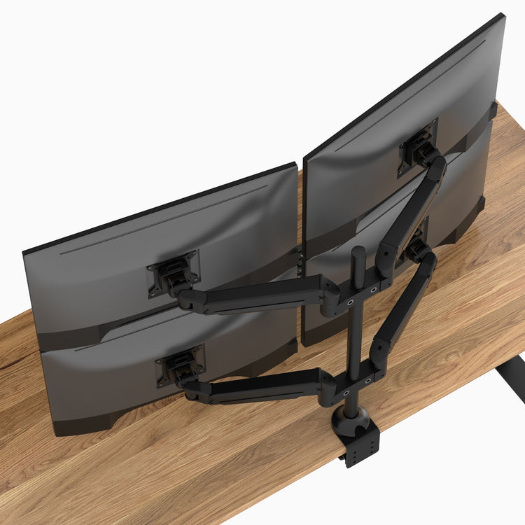 Desky Quad Monitor Arm setup- Desky