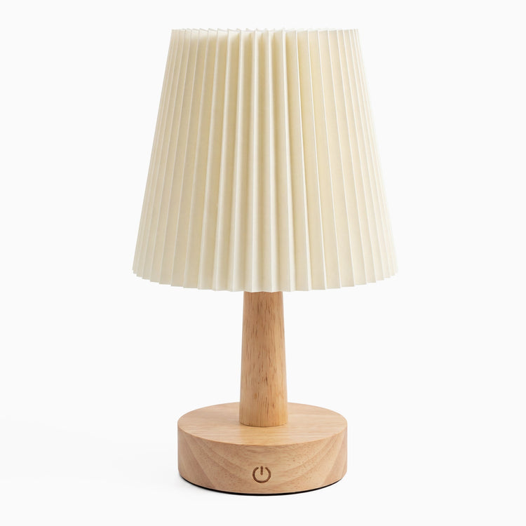 Desky natural rubberwood wooden desk lamp