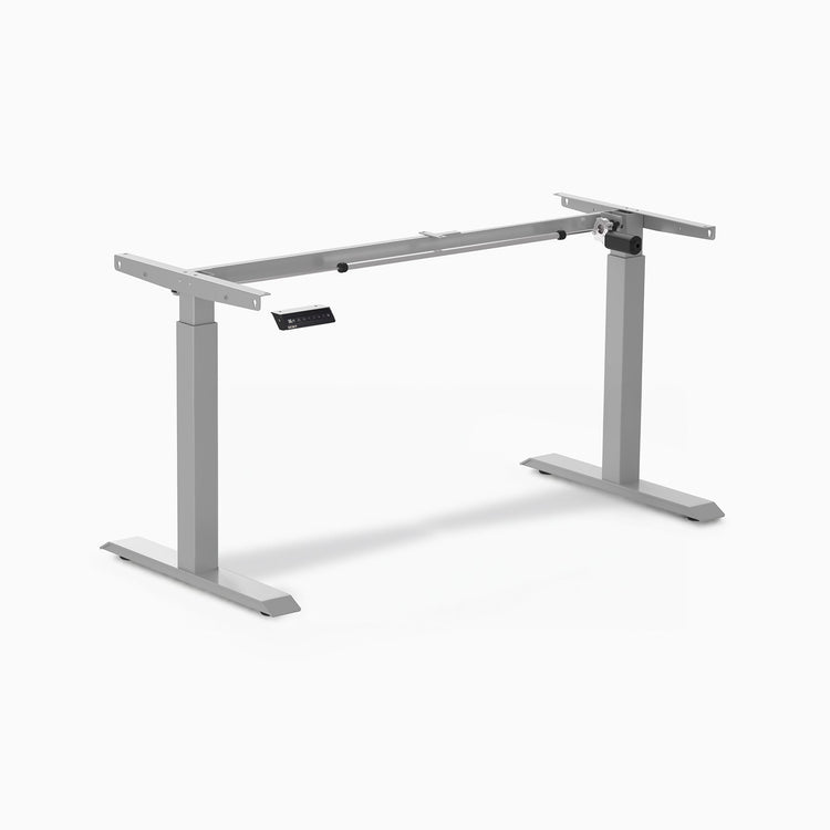 Grey single sit stand desk frame - Desky