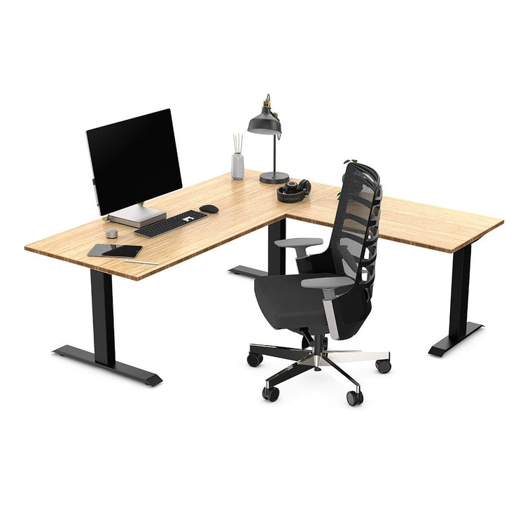 Desky Zero Bamboo L-Shape Office Desk-Bamboo DeskyÌâå¨