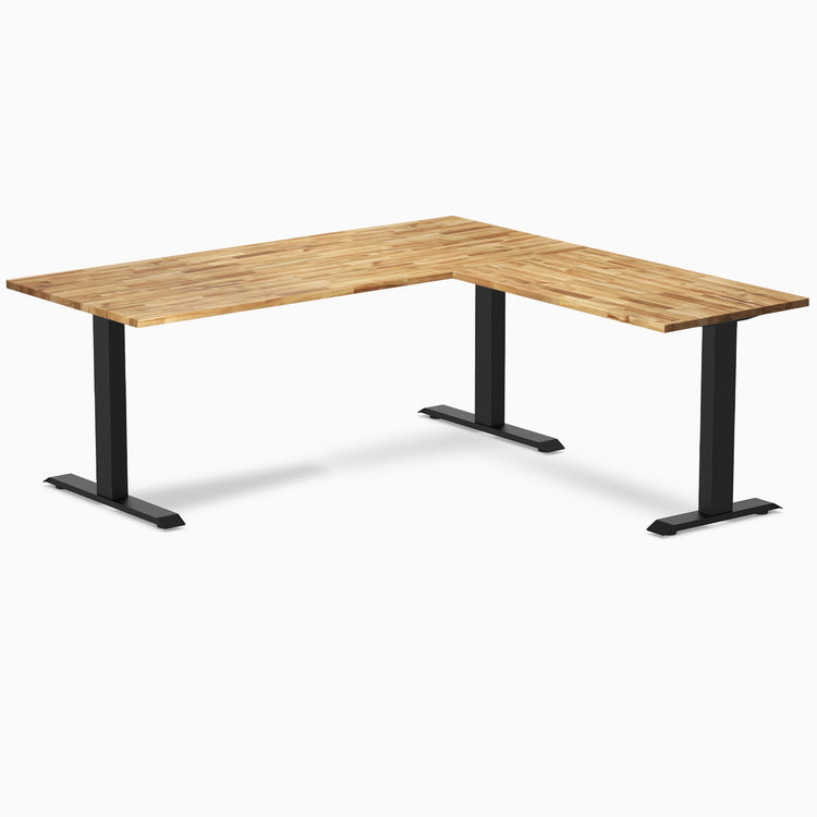Desky Zero Hardwood L-Shape Office Desk