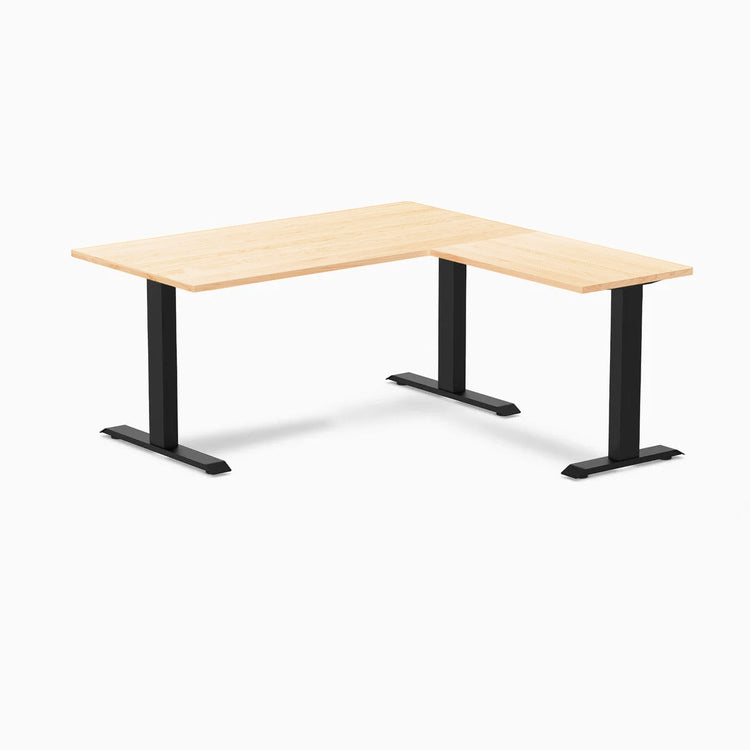 Desky Zero Hardwood L-Shape Office Desk
