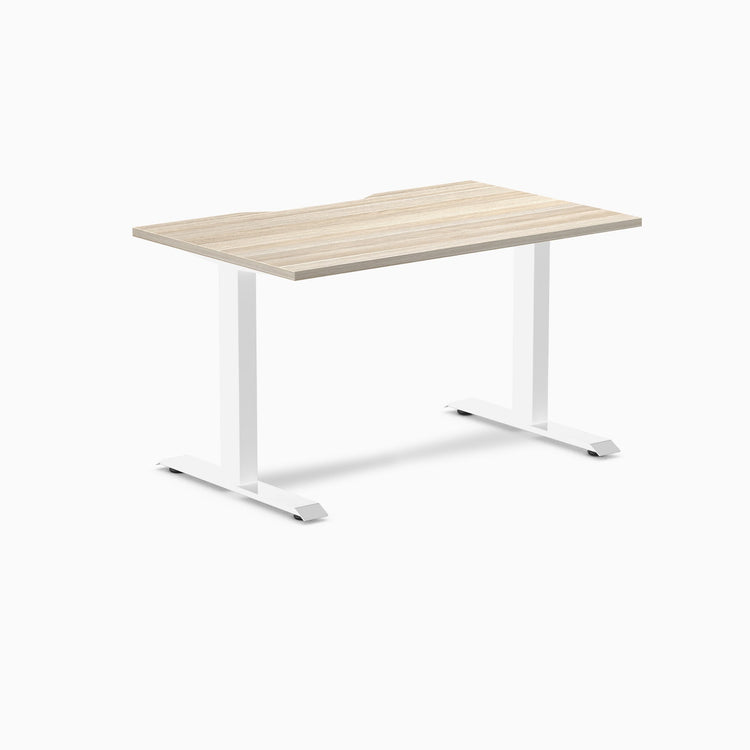 Desky Zero Scalloped Melamine Office Desk