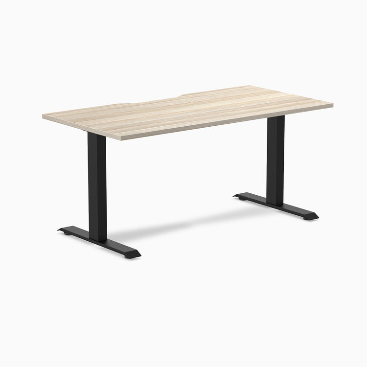 Desky Zero Scalloped Melamine Office Desk