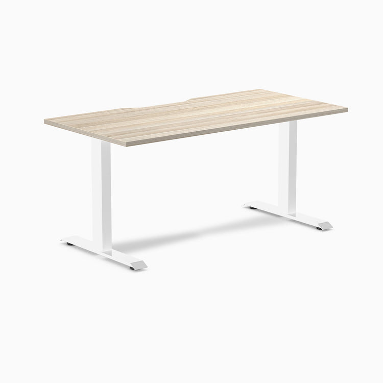 Desky Zero Scalloped Melamine Office Desk