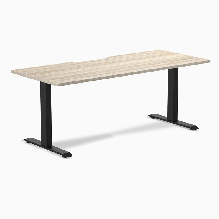 Desky Zero Scalloped Melamine Office Desk