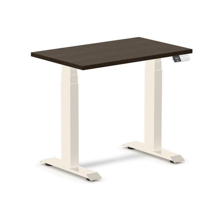 Desky Dual Mini Bamboo Sit Stand Desk Dark Bamboo / 800x500mm / Wheat