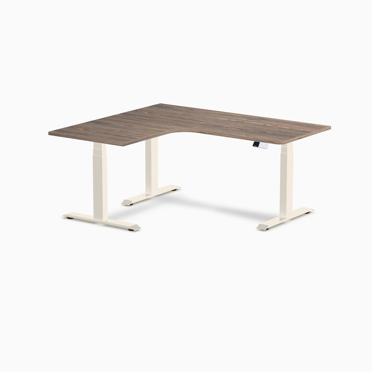 Desky L-Shape Melamine Sit Stand Desk