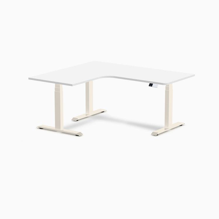 Desky L-Shape Melamine Sit Stand Desk