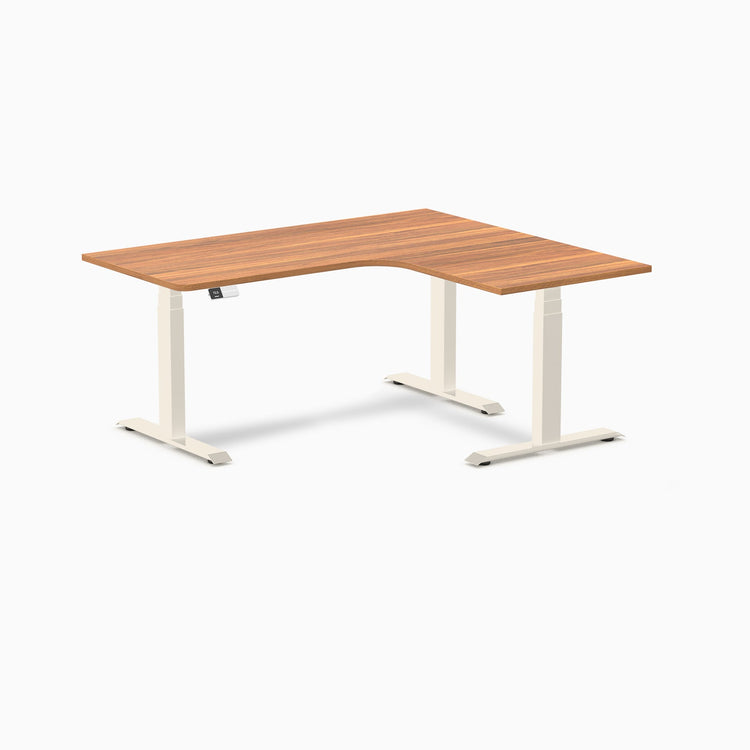 Desky L-Shape Melamine Sit Stand Desk