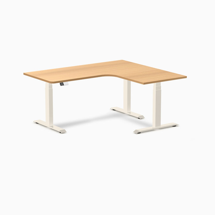 Desky L-Shape Melamine Sit Stand Desk