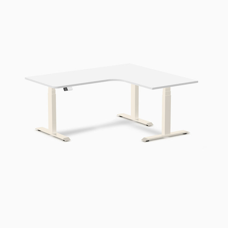 Desky L-Shape Melamine Sit Stand Desk