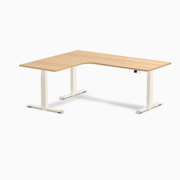 Desky L-Shape Melamine Sit Stand Desk