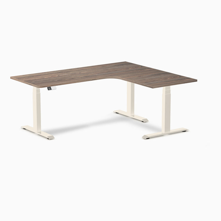 Desky L-Shape Melamine Sit Stand Desk