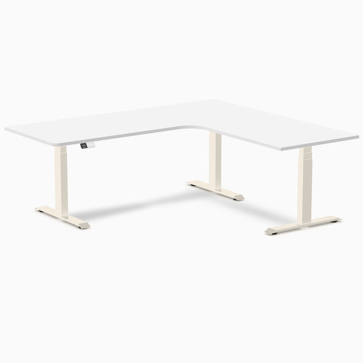 Desky L-Shape Melamine Sit Stand Desk