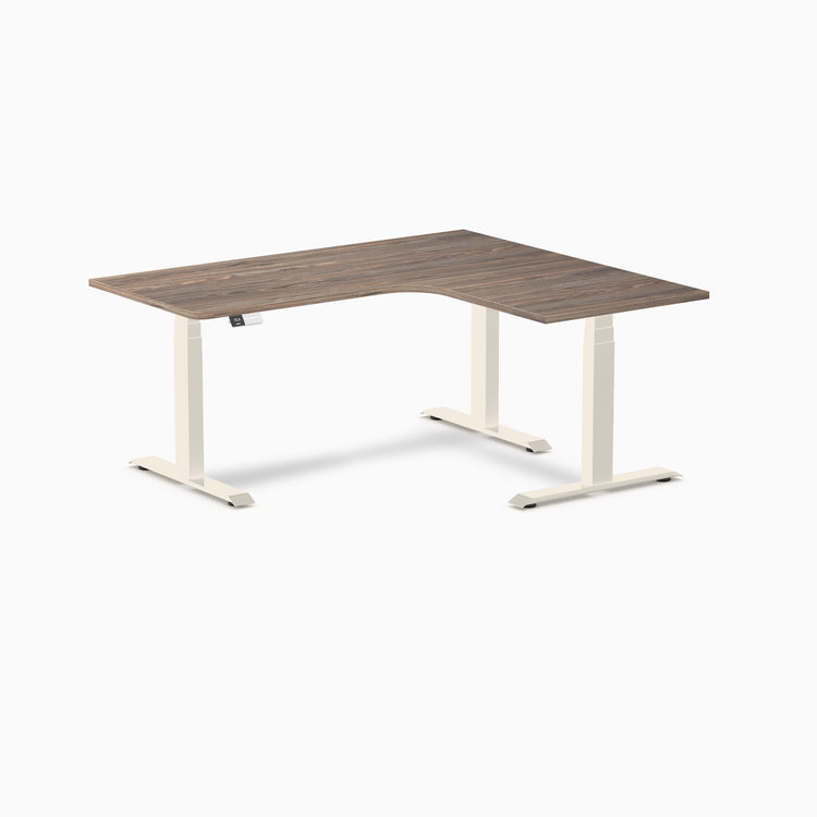 Desky L-Shape Melamine Sit Stand Desk