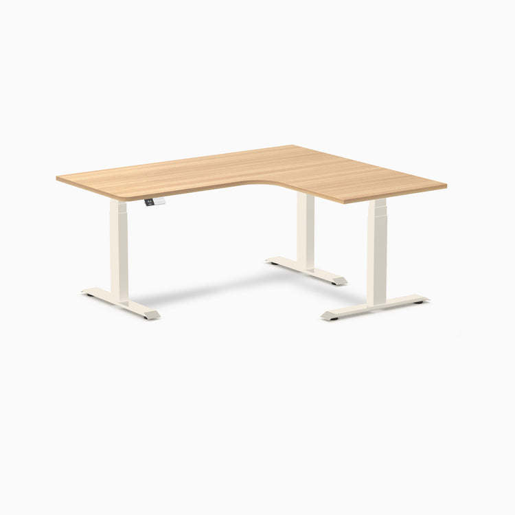 Desky L-Shape Melamine Sit Stand Desk