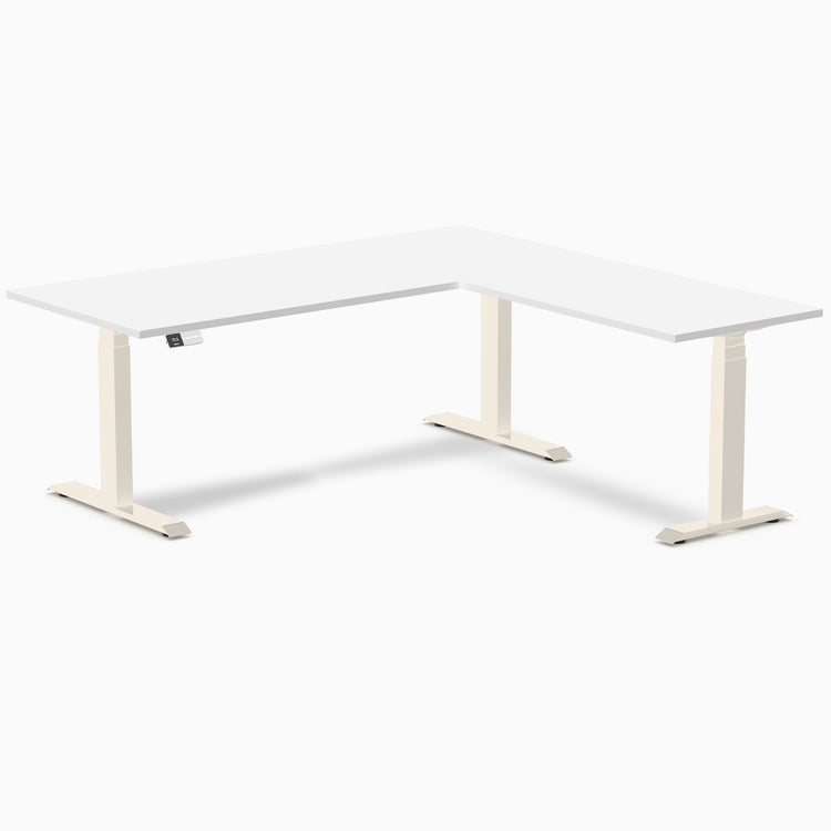 Desky L-Shape Melamine Sit Stand Desk