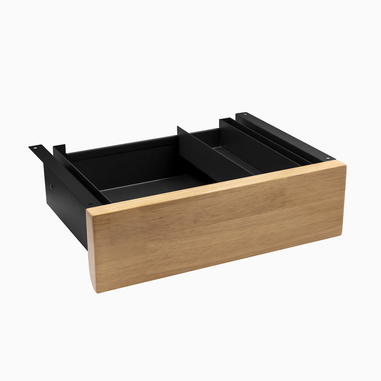 Desky Minimal Under Desk Drawer - Light Oak Rubberwood