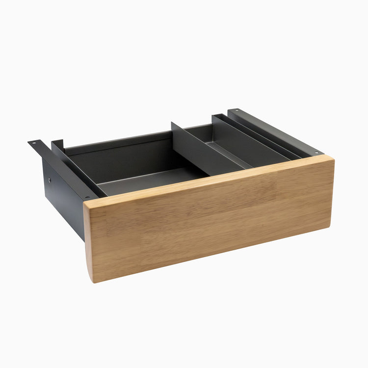 Desky Minimal Under Desk Drawer - Light Oak Rubberwood