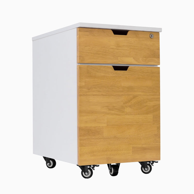 Ruberwood Light oak White minimal filing cabinet