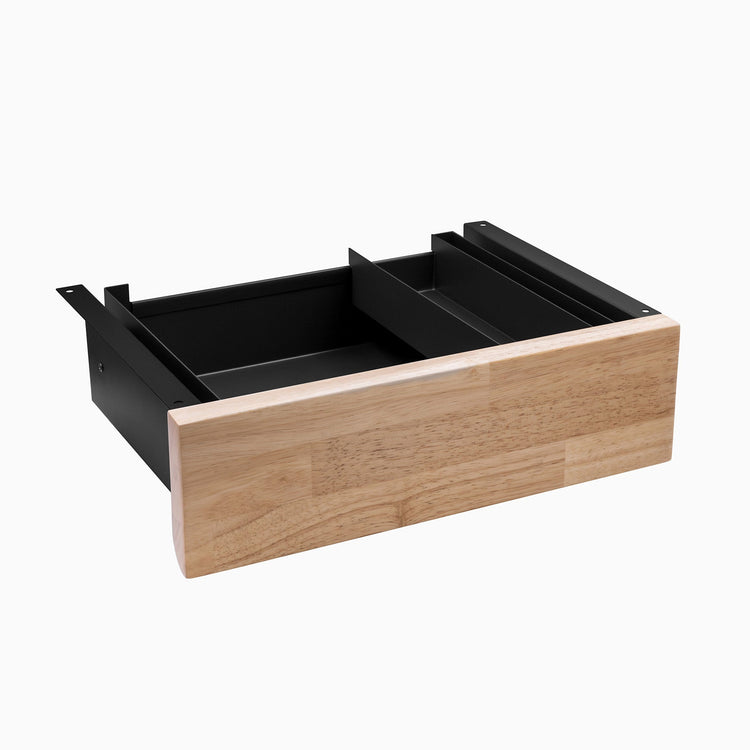 Desky Minimal Under Desk Drawer - Light Oak Rubberwood