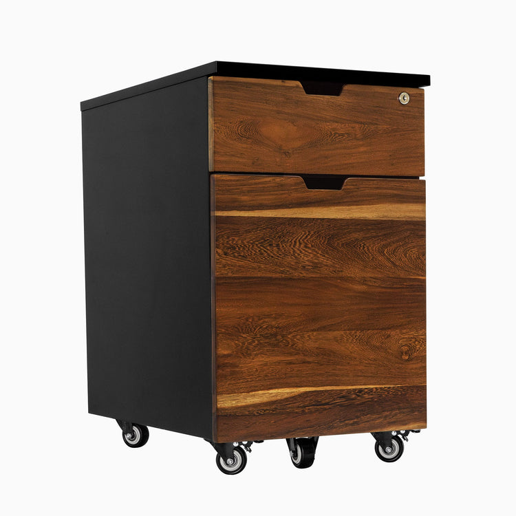 Hardwood Pheasantwood Black minimal filing cabinet
