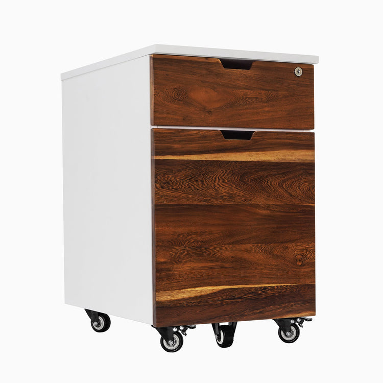 Hardwood Pheasantwood White minimal filing cabinet
