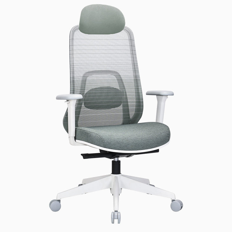green regal mesh office chair with headrest