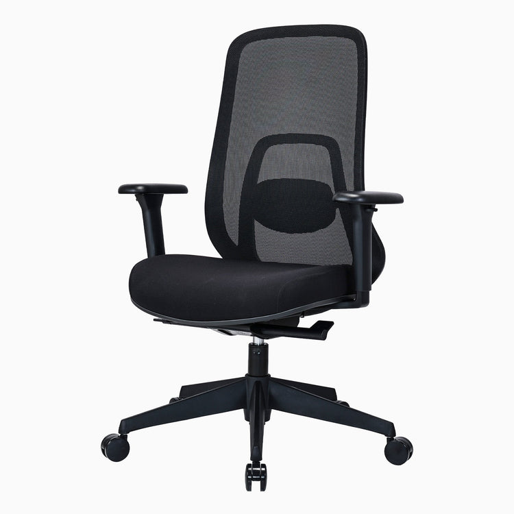 desky black office ergonomic chair