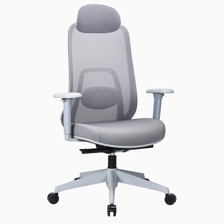 grey regal mesh office chair with headrest