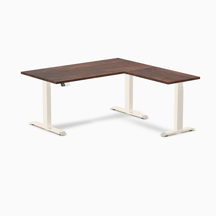 Desky Softwood L-Shape Sit Stand Desk