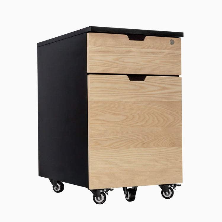 White Ash Black minimal filing cabinet