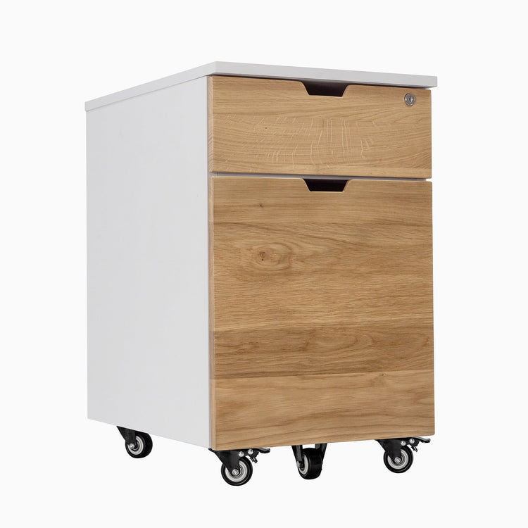White Oak White minimal filing cabinet