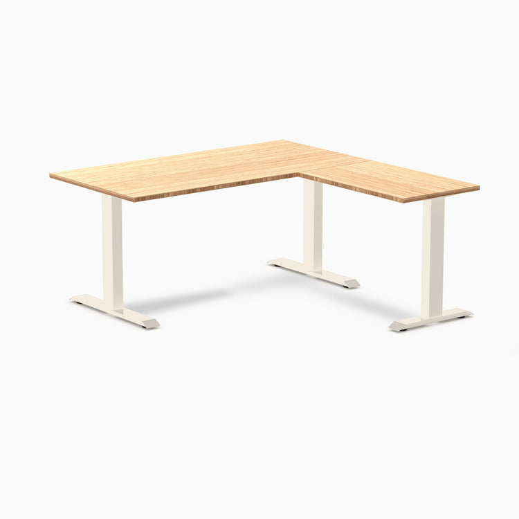Desky Zero Bamboo L-Shape Office Desk