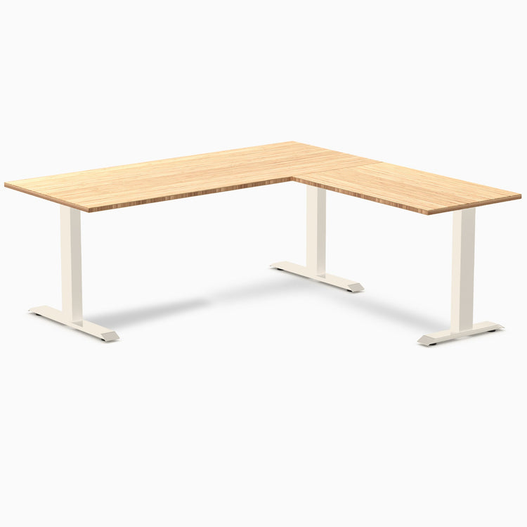 Desky Zero Bamboo L-Shape Office Desk