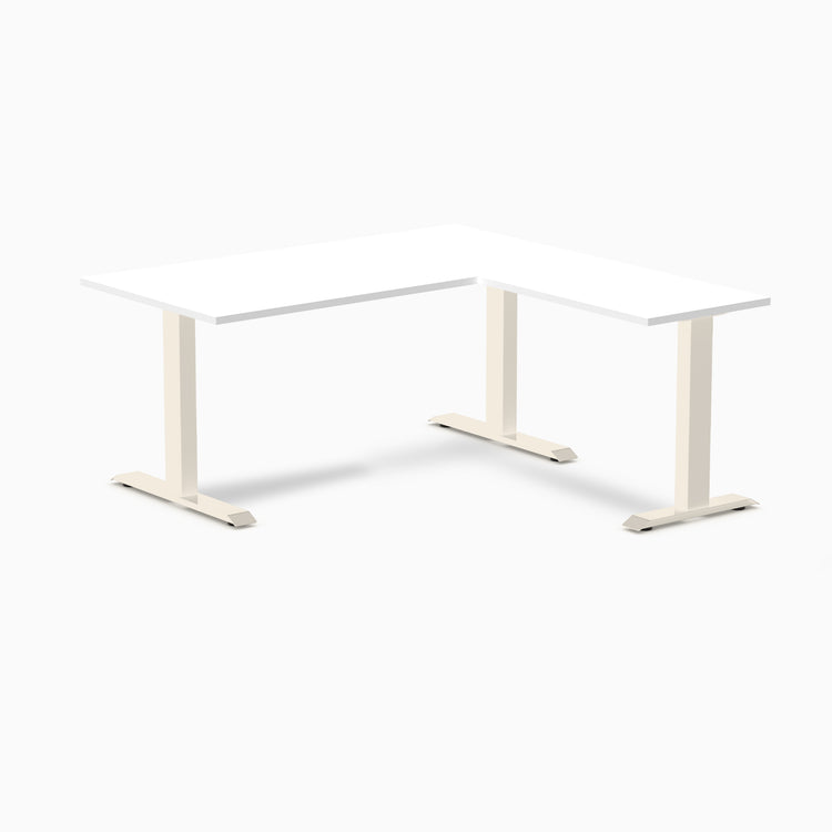 Desky Zero Melamine L-Shape Office Desk