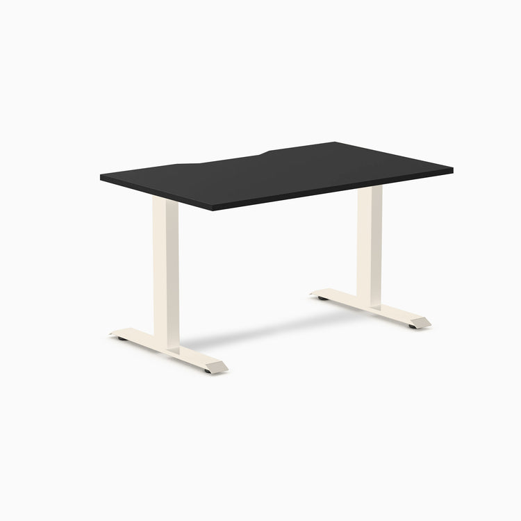 Desky Zero Scalloped Melamine Office Desk
