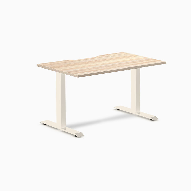 Desky Zero Scalloped Melamine Office Desk