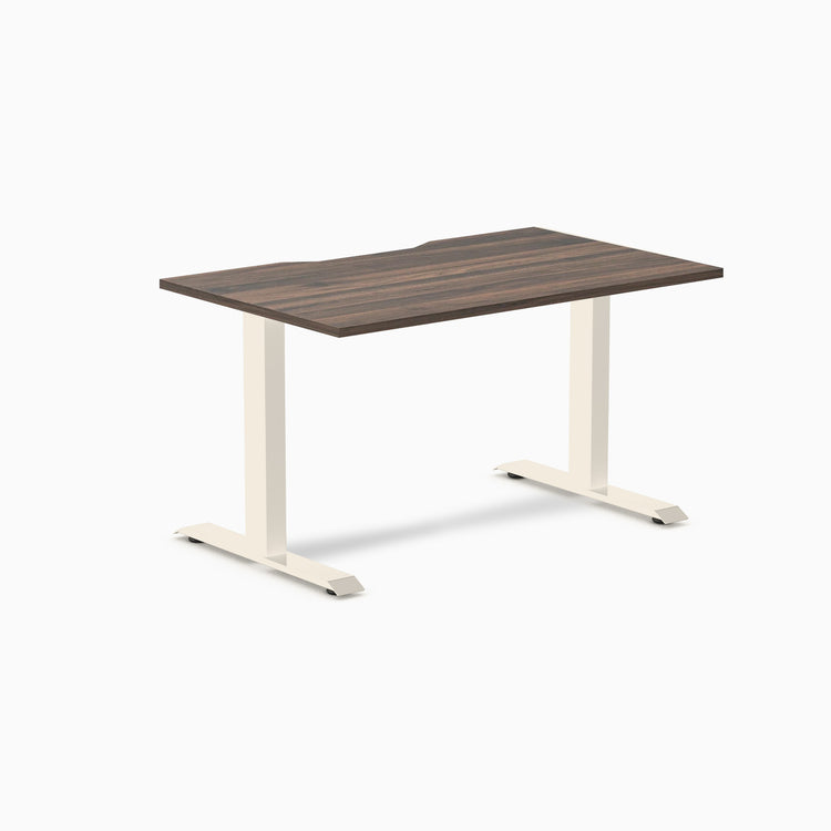 Desky Zero Scalloped Melamine Office Desk