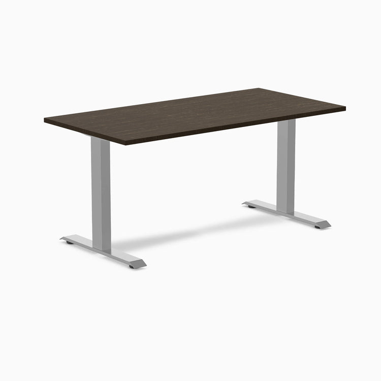 Desky Zero Bamboo Office Desk-Desks-Desky-Dark Bamboo-1500x750mm-Grey-Desky® Australia