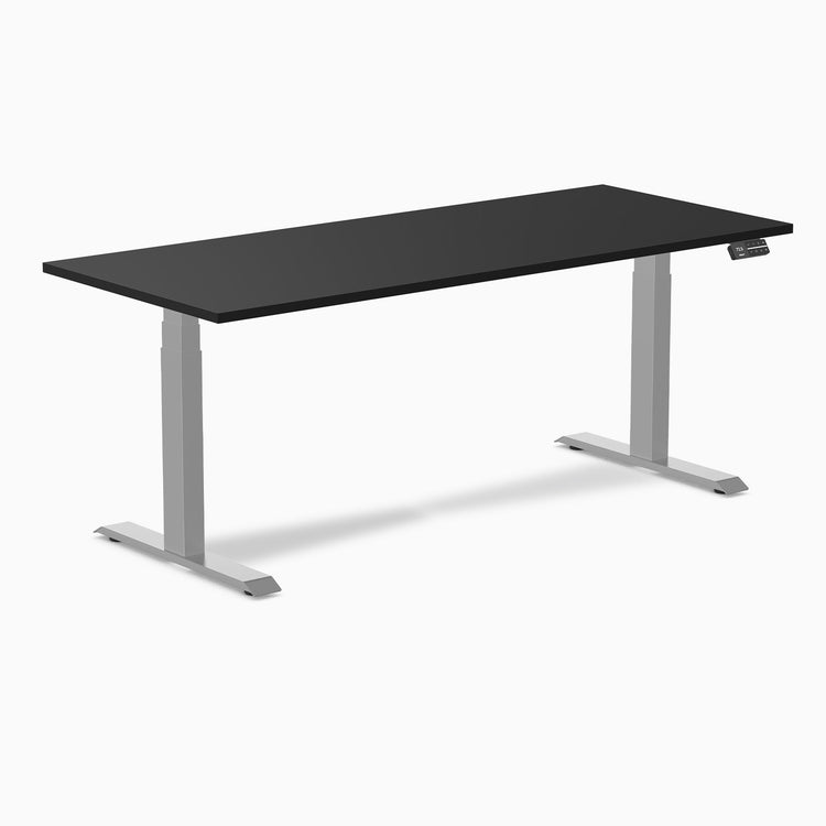 Desky Dual Melamine Sit Stand Desk-Dual Desks-Desky-Black-1800x750mm-Grey-DeskyÌâå¨ Australia